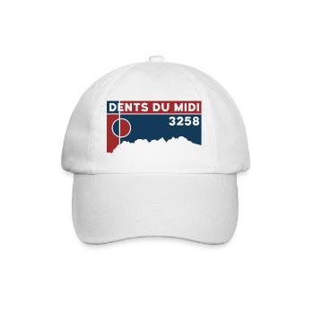 Dents du Midi Wanderung Trail Tour Überschreitung - Baseballkappe - Weiß/Weiß - Vorne