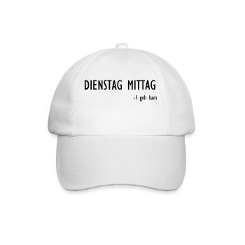 Dienstag Mittag - Baseballkappe - Weiß/Weiß - Vorne