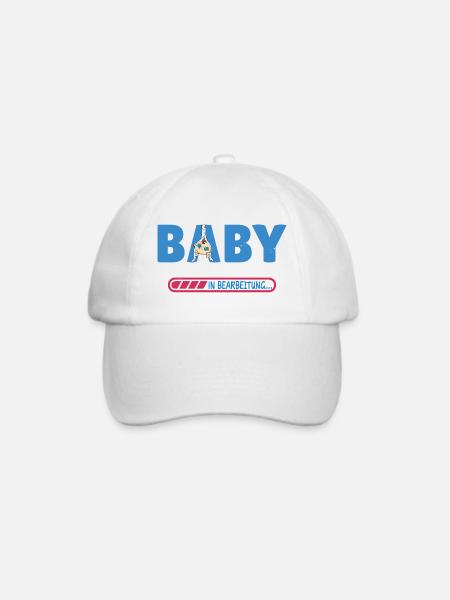 Baby in Bearbeitung - Baseballkappe - Weiß/Weiß