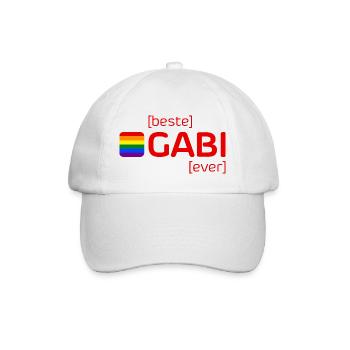 [beste] GABI [ever] - Baseballkappe - Weiß/Weiß - Vorne