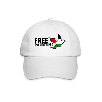 Free palestine - Baseballkappe - Weiß/Weiß - Vorne