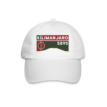 Kilimanjaro Trekking Kilimandscharo Tour Andenken - Baseballkappe - Weiß/Weiß - Vorne