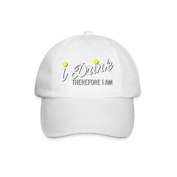 Ich trinke, also bin ich - Baseballkappe - Weiß/Weiß - Vorne
