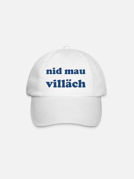 nid mau villäch - Baseballkappe - Weiß/Weiß