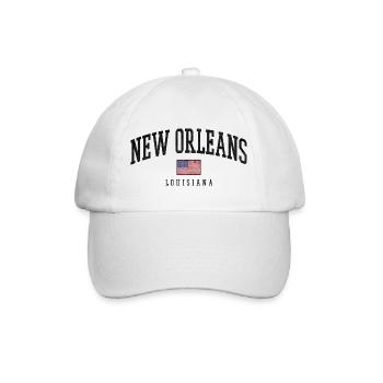 New Orleans Louisiana - Baseballkappe - Weiß/Weiß - Vorne
