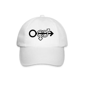 cuckold wife sharing symbol - Baseballkappe - Weiß/Weiß - Vorne