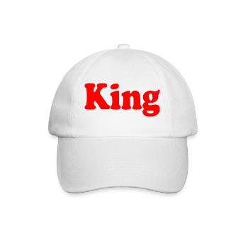King - Baseballkappe - Weiß/Weiß - Vorne