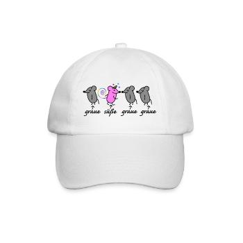Maus und Mäuse - Baseballkappe - Weiß/Weiß - Vorne