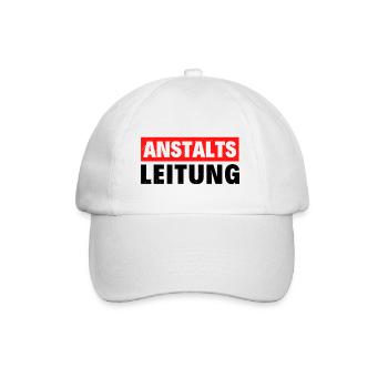 Anstaltsleitung Sarkasmus Ironie Irrenanstalt Job - Baseballkappe - Weiß/Weiß - Vorne