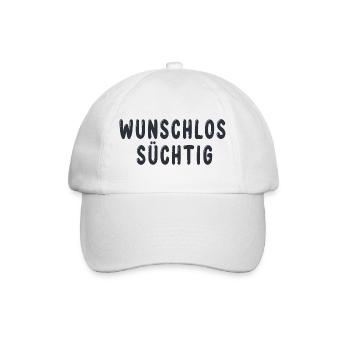 Wunschlos Süchtig - Baseballkappe - Weiß/Weiß - Vorne