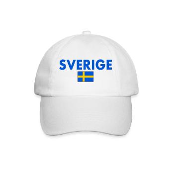 sverige - Baseballkappe - Weiß/Weiß - Vorne