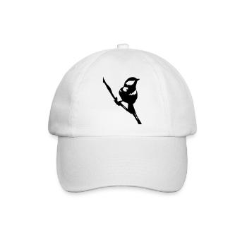 Der Spatz - Baseballkappe - Weiß/Weiß - Vorne