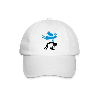 Schutzengel - Besoffen - Baseballkappe - Weiß/Weiß - Vorne
