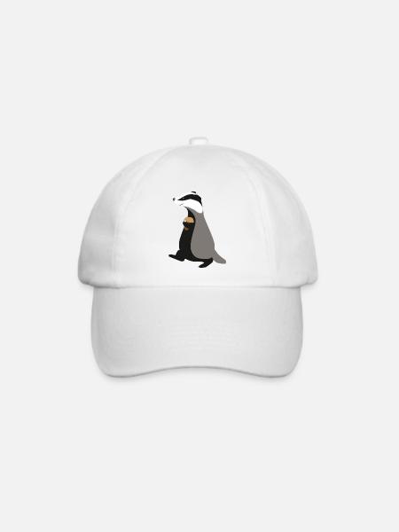 Dachs - Baseballkappe - Weiß/Weiß