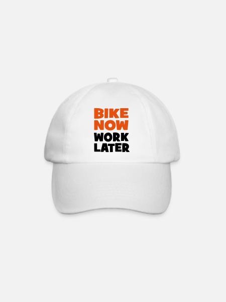 Motorrad - Baseballkappe - Weiß/Weiß