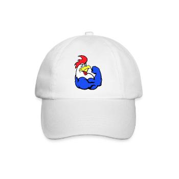 French Rooster - Baseballkappe - Weiß/Weiß - Vorne