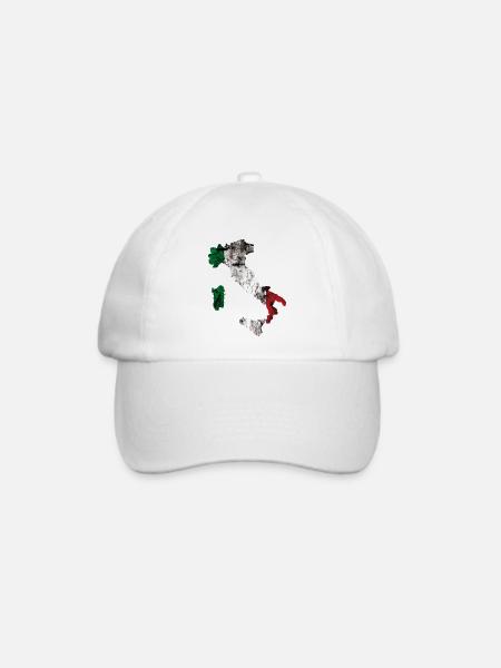 Italien, Mode, Grunge - Baseballkappe - Weiß/Weiß