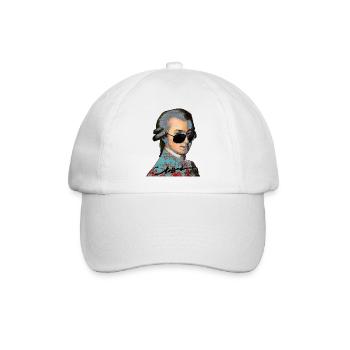 Wolfgang Amadeus Mozart - Baseballkappe - Weiß/Weiß - Vorne