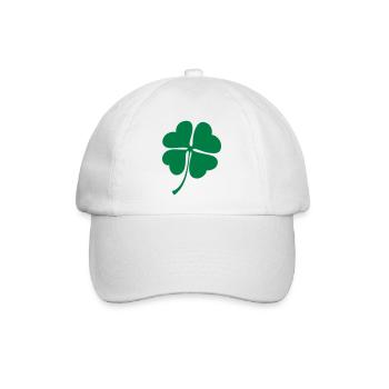 Glücksklee | Clover - Baseballkappe - Weiß/Weiß - Vorne