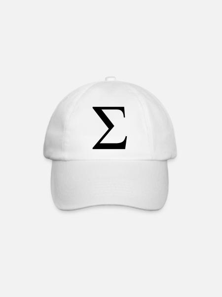 sigma greek - Baseballkappe - Weiß/Weiß