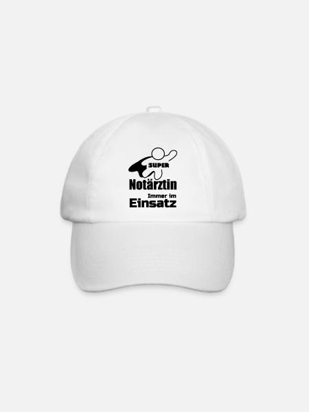 Super Notärztin Geschenk - Baseballkappe - Weiß/Weiß