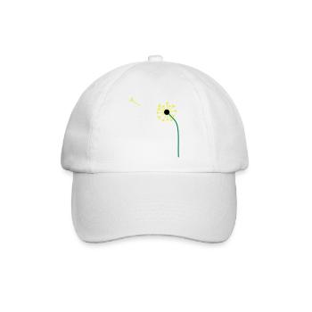 Pusteblume,Löwenzahn,Butterblume, ✔ - Baseballkappe - Weiß/Weiß - Vorne