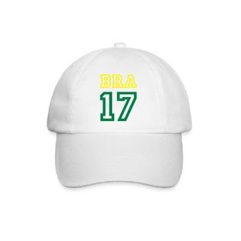 BRASILIEN 2017 Brazil - Baseballkappe - Weiß/Weiß - Vorne
