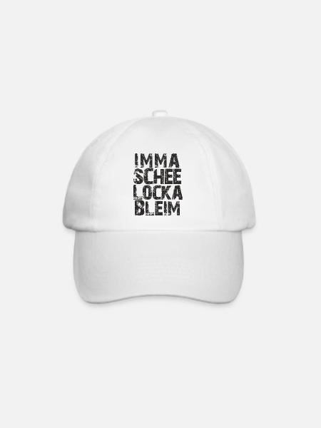 imma schee locka bleim - Baseballkappe - Weiß/Weiß