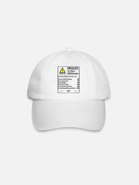 ElektriXer Preisliste (schwarz) V2 - Baseballkappe - Weiß/Weiß