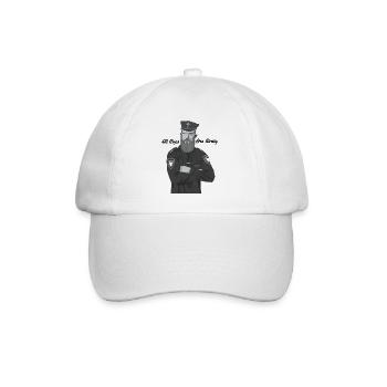 Bärtig Cop - Baseballkappe - Weiß/Weiß - Vorne