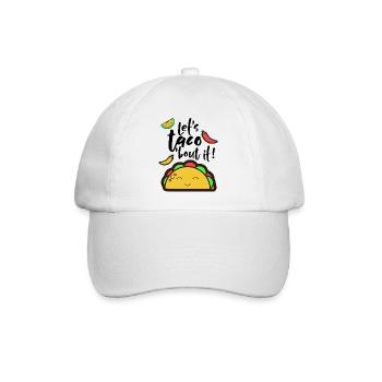 Let's taco 'bout it! - Baseballkappe - Weiß/Weiß - Vorne
