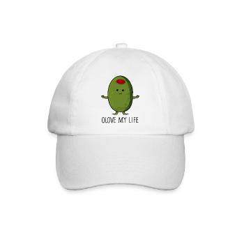 Olive - Baseballkappe - Weiß/Weiß - Vorne