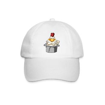 Huhn Hahn Geflügel - Baseballkappe - Weiß/Weiß - Vorne