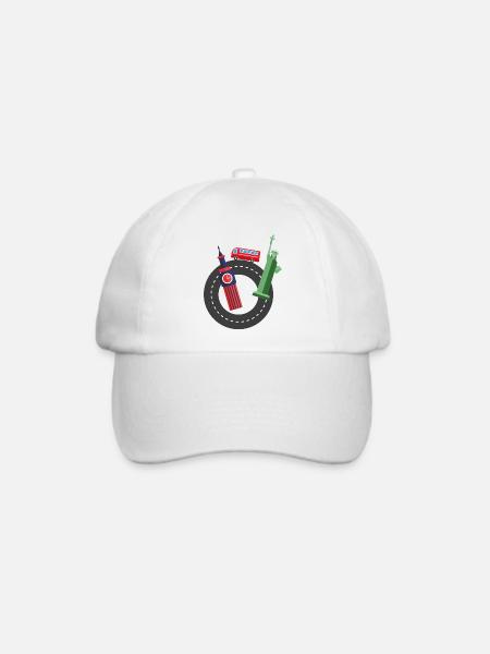 Reisen | Urlaub | Geschenk Idee - Baseballkappe - Weiß/Weiß