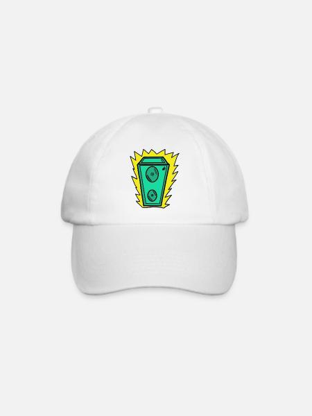 Lautsprecher Grün - Baseballkappe - Weiß/Weiß