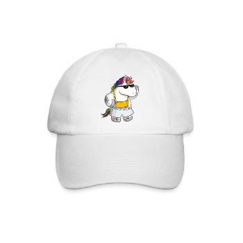 Unique Comic Einhorn - Baseballkappe - Weiß/Weiß - Vorne