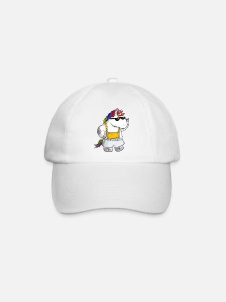 Unique Comic Einhorn - Baseballkappe - Weiß/Weiß
