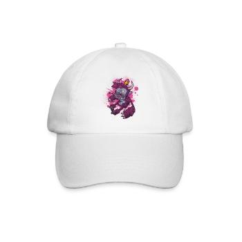 Pink Monster - Baseballkappe - Weiß/Weiß - Vorne