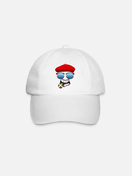 Baskische smiley 6 - Baseballkappe - Weiß/Weiß