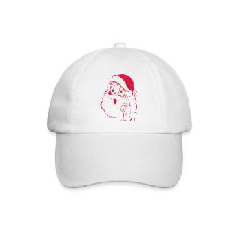 Weihnachtsmann - Baseballkappe - Weiß/Weiß - Vorne
