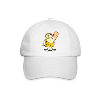 Höhlenbewohner mit Verein - Baseballkappe - Weiß/Weiß - Vorne
