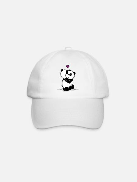 Pandalove - Baseballkappe - Weiß/Weiß