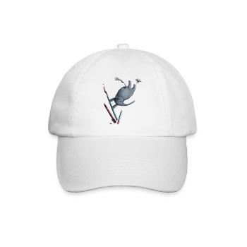 Akrobatik Elefant malen - Baseballkappe - Weiß/Weiß - Vorne