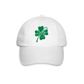 Lucky Shamrock - Baseballkappe - Weiß/Weiß - Vorne