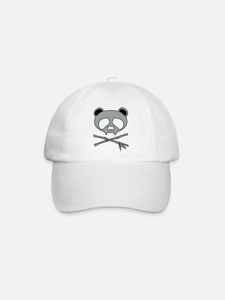 panda skull - Baseballkappe - Weiß/Weiß