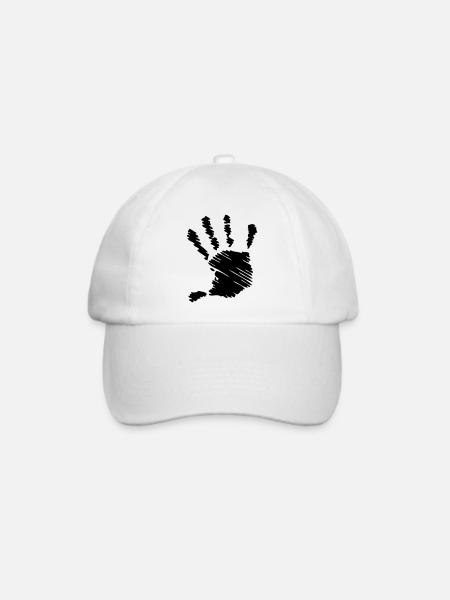 Hand right - Baseballkappe - Weiß/Weiß