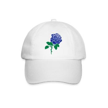 Blue rose - Baseballkappe - Weiß/Weiß - Vorne