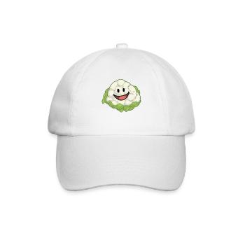 Blumenkohl Kohl Gemüse Veganer Gesund - Baseballkappe - Weiß/Weiß - Vorne