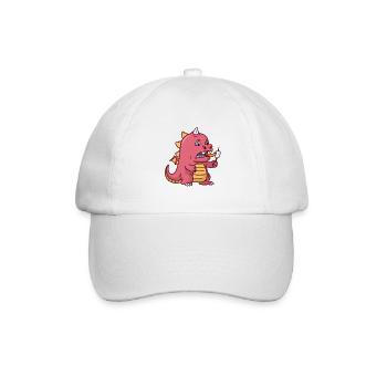 Drachen Drache Marshmallow - Baseballkappe - Weiß/Weiß - Vorne