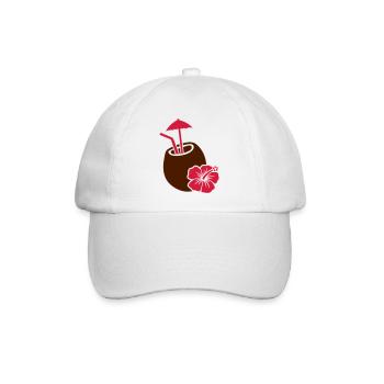 Kokosnuss - Baseballkappe - Weiß/Weiß - Vorne